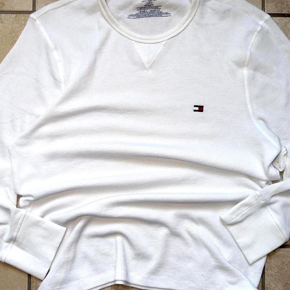 Tommy Hilfiger Thermal Waffle Knit Pullover Sweatshirt - Size XL
